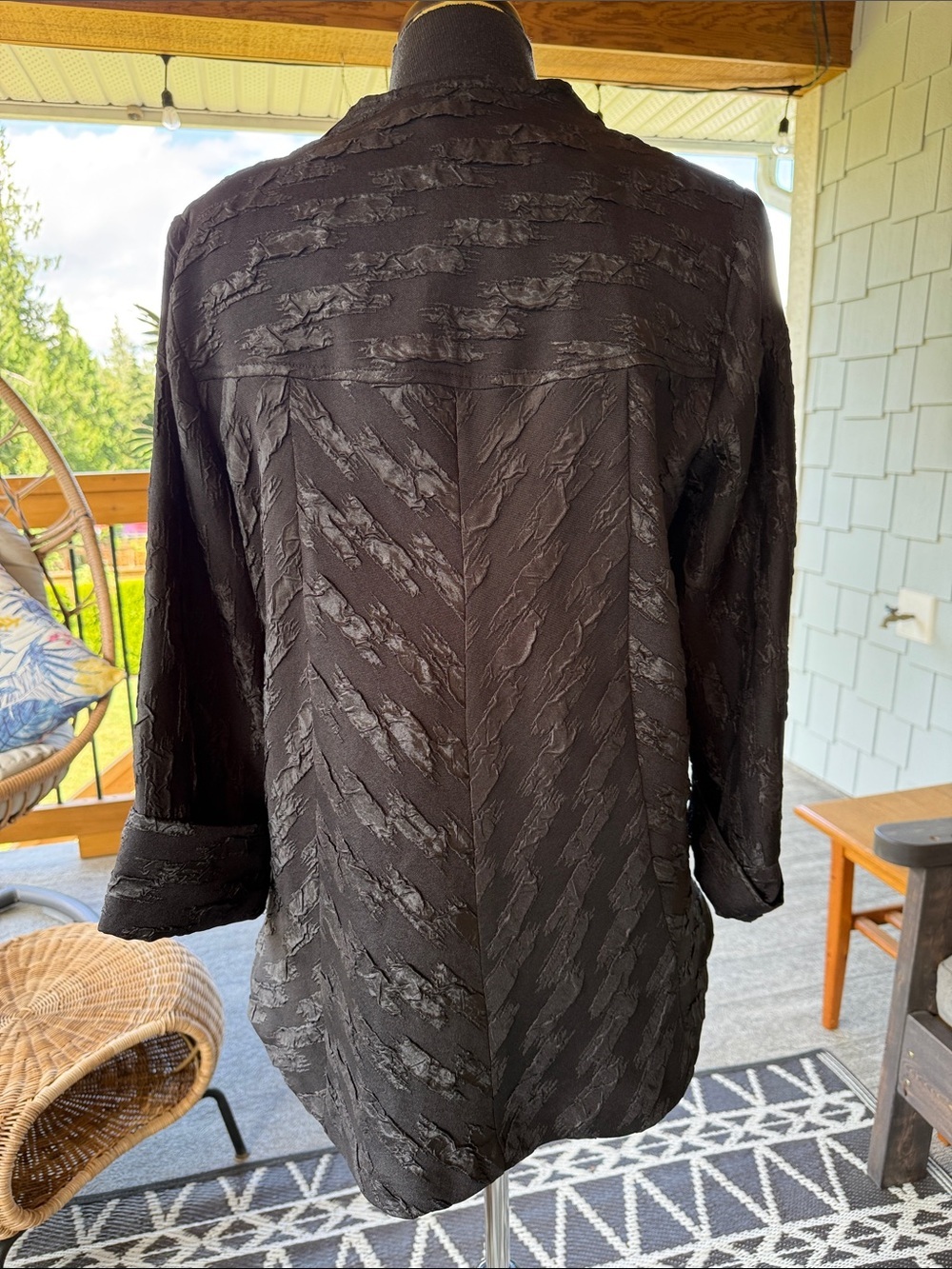 Joseph Ribkoff | Textured Jacquard Swing Jacket - Picture 6 of 8